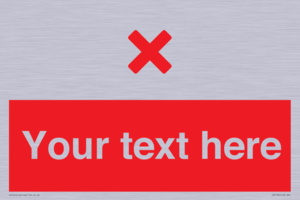 Custom red background, red cross sign